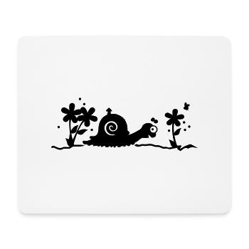 Die Schnecke / the snail (1c) - Mousepad (Querformat) - Weiß - Vorne