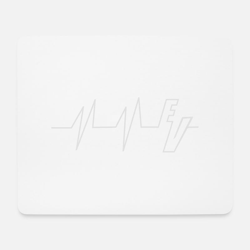 Heatbeat Electric Vehicle Elektroauto Elektro - Mousepad (Querformat) - Weiß