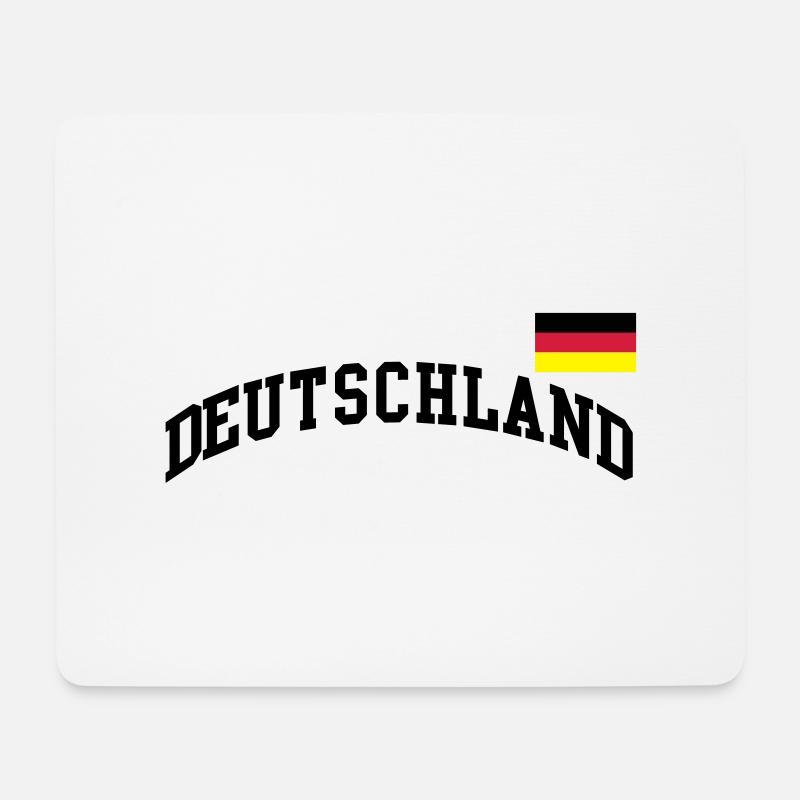 Deutschland Flagge - Germany-BRD-Fussball-soccer - Mousepad (Querformat) - Weiß