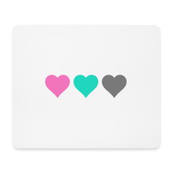 heart - Mouse Pad (horizontal) - white - Front