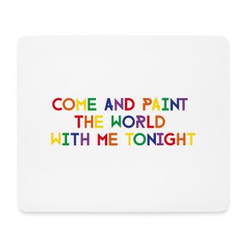 Gay Schriftzug - Mousepad (Querformat) - Weiß - Vorne