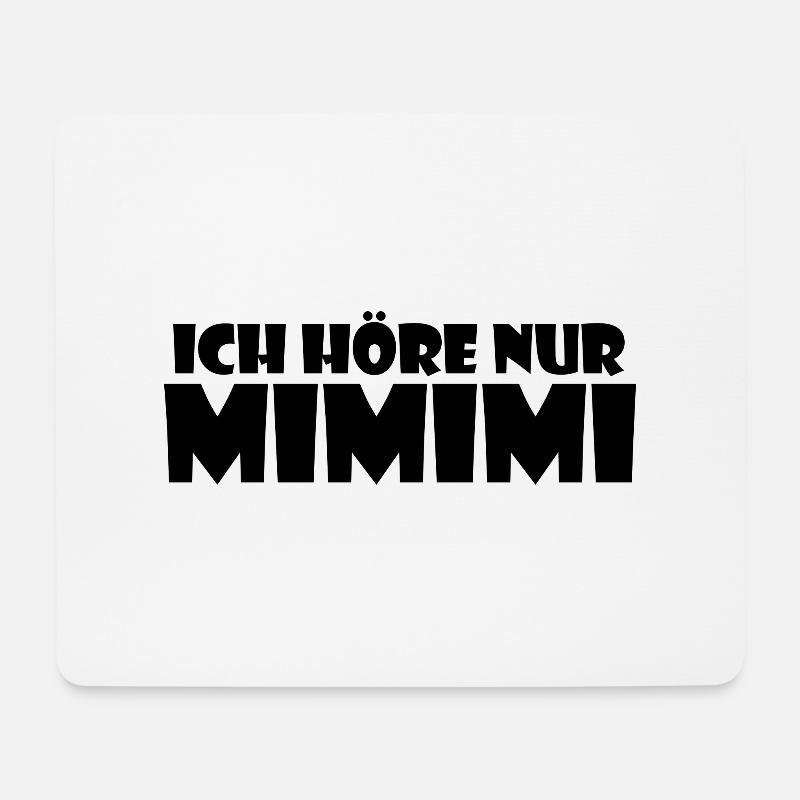 Ich höre nur MIMIMI - Mousepad (Querformat) - Weiß