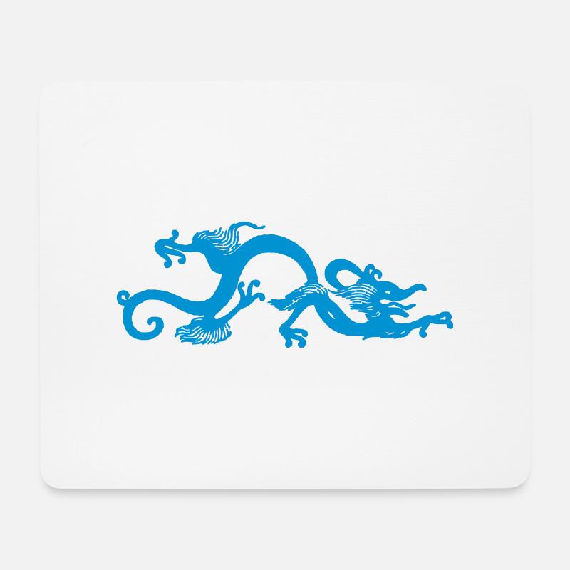 chinesischer drache - Mousepad (Querformat) - Weiß