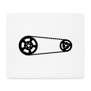 Keilriemen / Zahnriemen - Mousepad (Querformat) - Weiß - Vorne