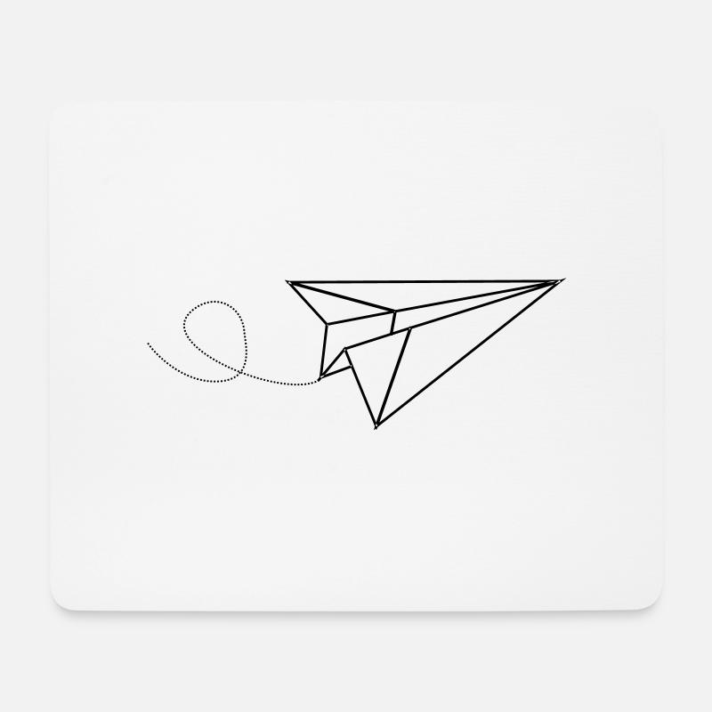 papierflieger origami - Mousepad (Querformat) - Weiß