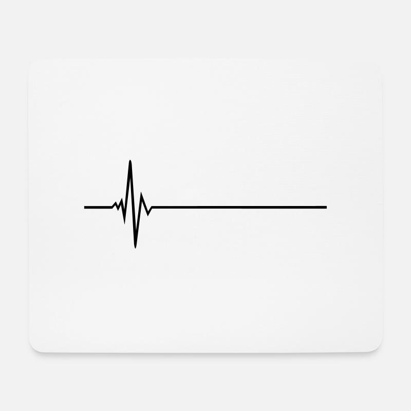 Puls - Frequenz - Mousepad (Querformat) - Weiß
