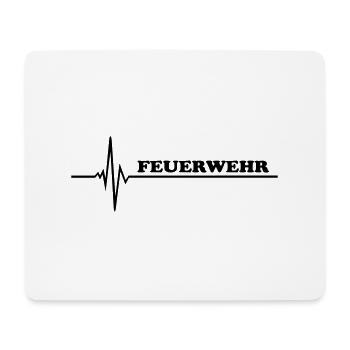 Feuerwehr - Mousepad (Querformat) - Weiß - Vorne