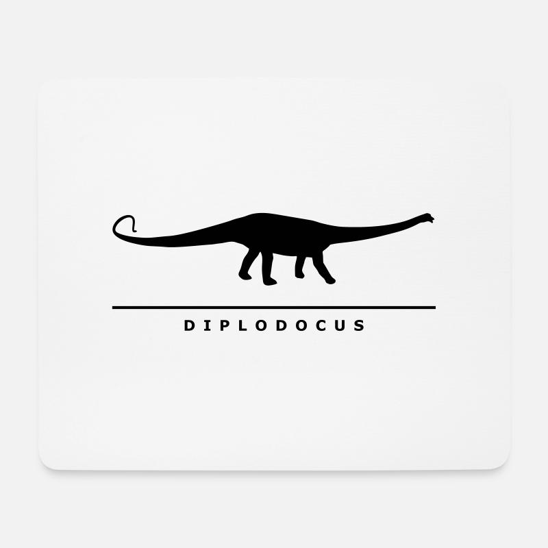 Urzeitriesen: Diplodocus - Mousepad (Querformat) - Weiß