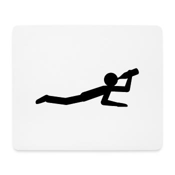 Drunkard On The Ground - Mouse Pad (horizontal) - white - Front