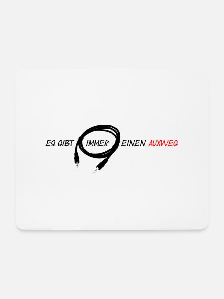 Cooles und witziges Tontechniker Design mit Auxweg - Mousepad (Querformat) - Weiß