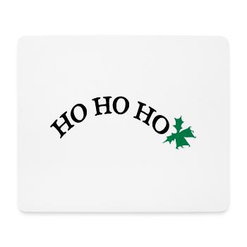 HO HO HO X-MAS Glocke - Mousepad (Querformat) - Weiß - Vorne