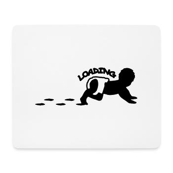 Baby Is Loading Logo Design - Tapis de souris (format paysage) - blanc - Devant