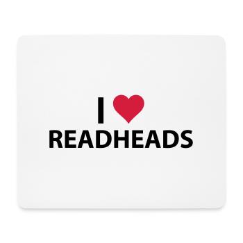 i_love_redheads - Mousepad (Querformat) - Weiß - Vorne