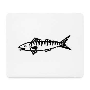 mackerel sea fish for fisherman - Mouse Pad (horizontal) - white - Front