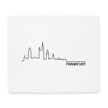 Skyline Frankfurt - Mousepad (Querformat) - Weiß - Vorne