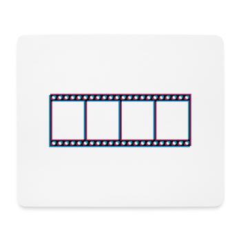 3d film filmrolle video movie kino schauen gucken - Mousepad (Querformat) - Weiß - Vorne