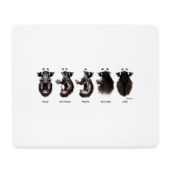 Vues De Sanglier - Tapis de souris (format paysage) - blanc - Devant