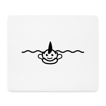 Falschen Haifischfinne / fake shark fin (1c) - Mouse Pad (horizontal) - white - Front