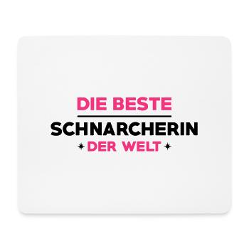 Schnarcher Schnarcherin Schnarchen Schlaf Humor - Mousepad (Querformat) - Weiß - Vorne