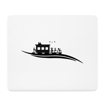 Hausboot Welle - Mousepad (Querformat) - Weiß - Vorne