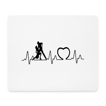 Heartbeat avec coeur paire de glace - Tapis de souris (format paysage) - blanc - Devant
