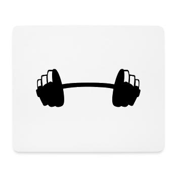 Hantel Krafttraining Bodybuilding Gewicht 8 - Mousepad (Querformat) - Weiß - Vorne