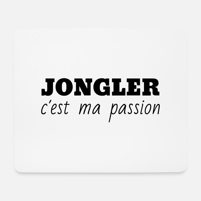Jongleur / Jonglieren / Jongleurin / Zirkus - Mousepad (Querformat) - Weiß