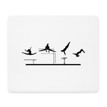 Gymnastics, Gymnast - gymnastique - Tapis de souris (format paysage) - blanc - Devant
