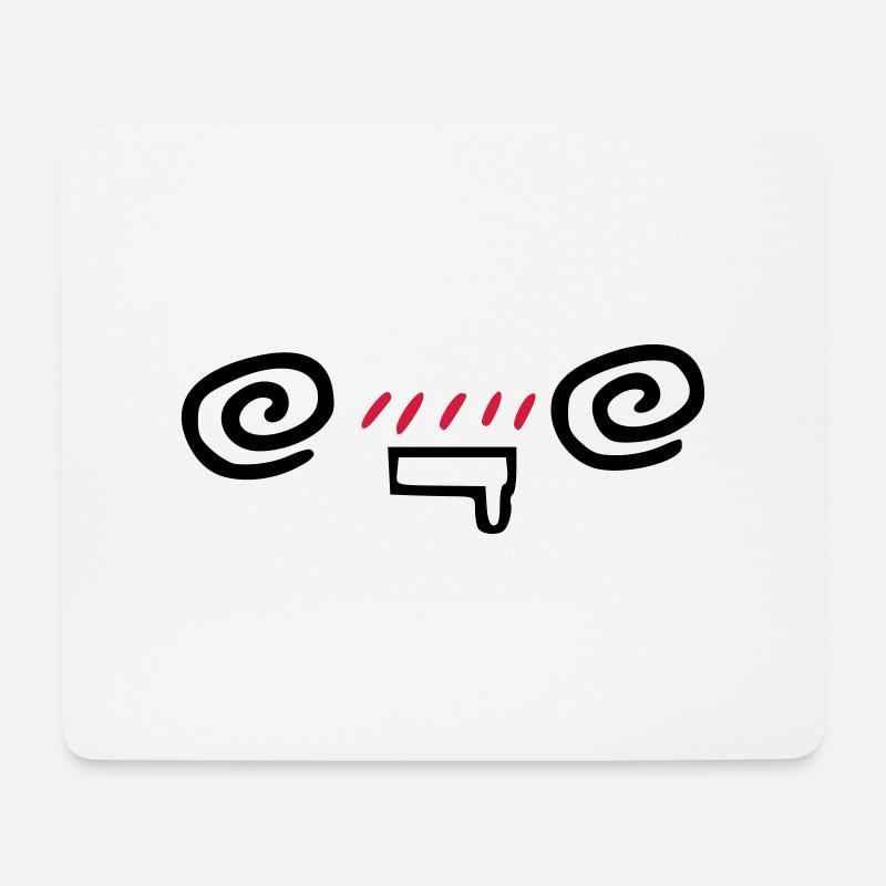 kawaii_face_5 - Mousepad (Querformat) - Weiß