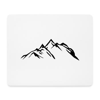 mountains symbol - Mousepad (Querformat) - Weiß - Vorne