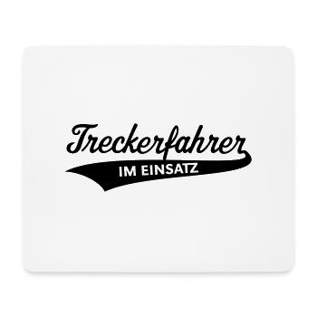 Treckerfahrer Im Einsatz (Trecker / Traktor / V1) - Mousepad (Querformat) - Weiß - Vorne