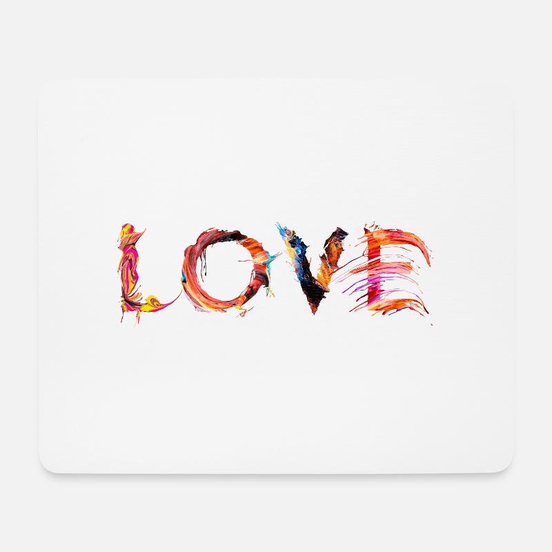 Love - Mousepad (Querformat) - Weiß