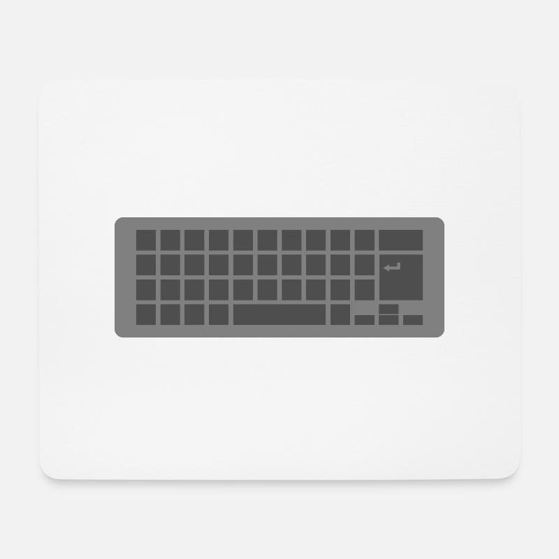 Clavier clavier d'ordinateur - Tapis de souris (format paysage) - blanc