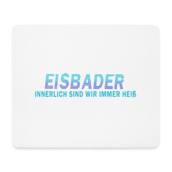 winter eisbaden minus grad eisbader eis und heiß - Mousepad (Querformat) - Weiß - Vorne
