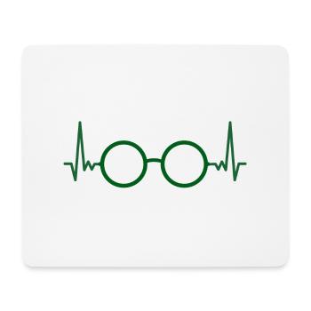 ECG Lunettes Opticiens cadeau ophtalmique - Tapis de souris (format paysage) - blanc - Devant
