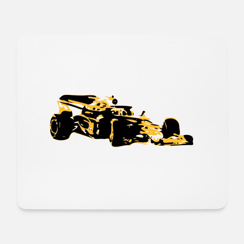 Voiture de course - Tapis de souris (format paysage) - blanc