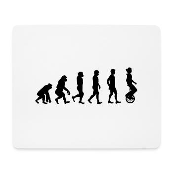 Unicycle Evolution Cycling Unicyclist Unicycle Ba - Mouse Pad (horizontal) - white - Front