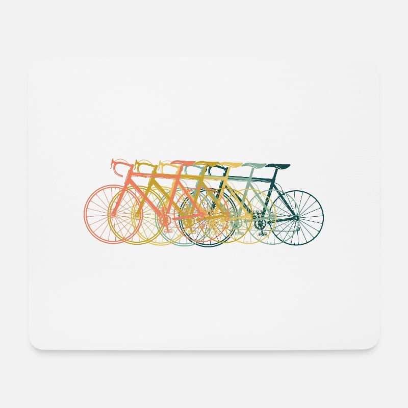 Radfahren Retro - Mousepad (Querformat) - Weiß