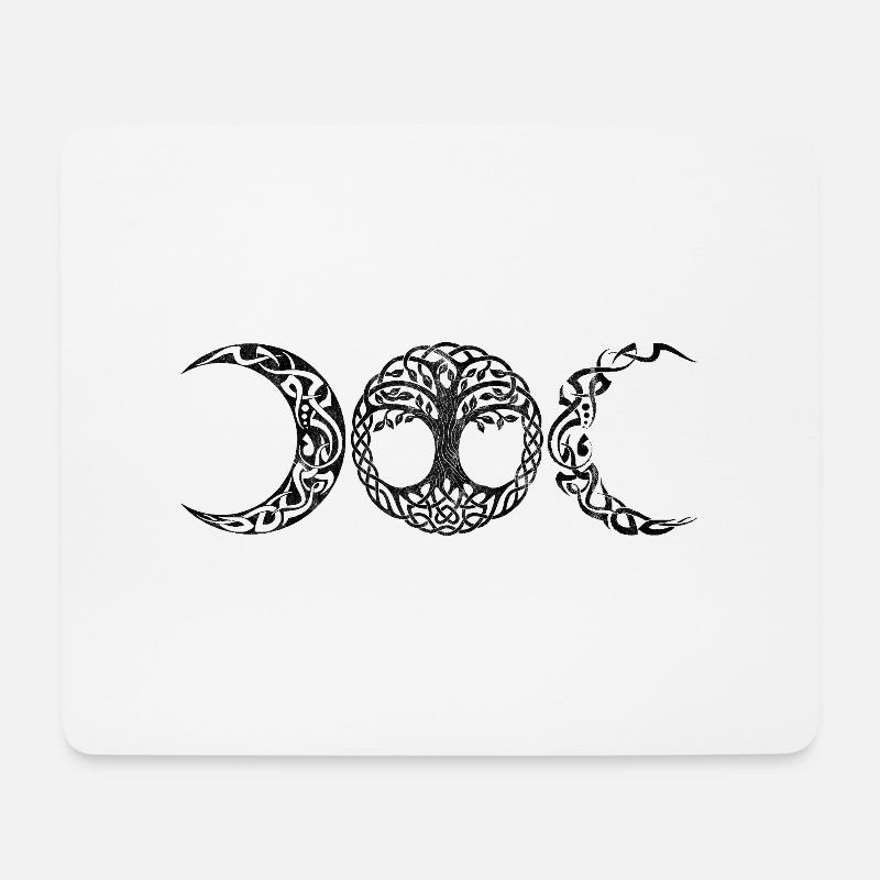 SPIRITUALISM SERIES 3: BAUM DES KELTISCHEN LEBENS - Mousepad (Querformat) - Weiß