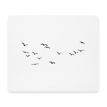 Vögel Vogelschwarm - Mousepad (Querformat) - Weiß - Vorne