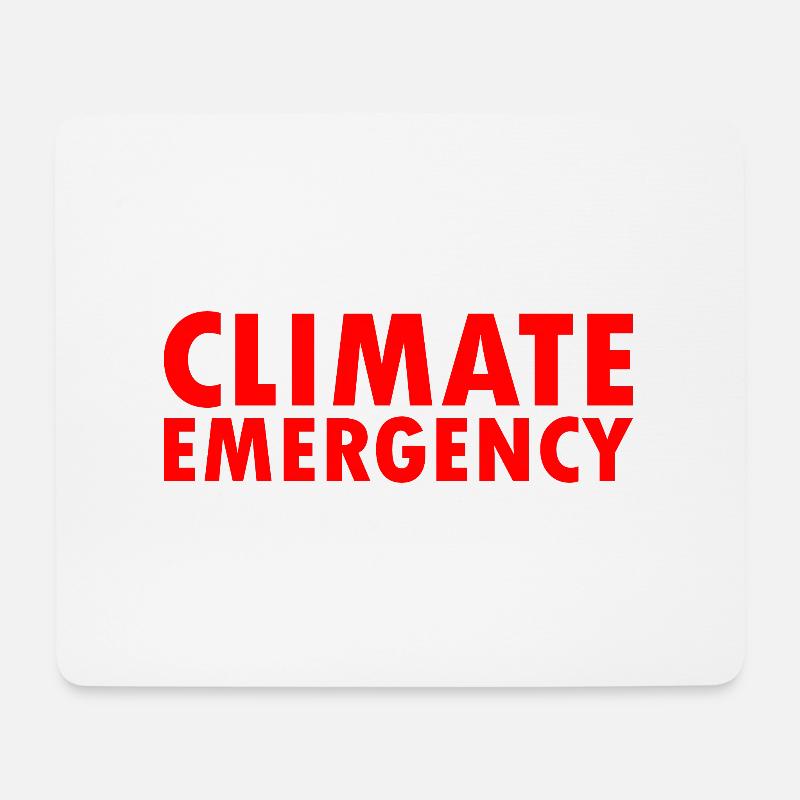 Climate emergency - Mousepad (Querformat) - Weiß