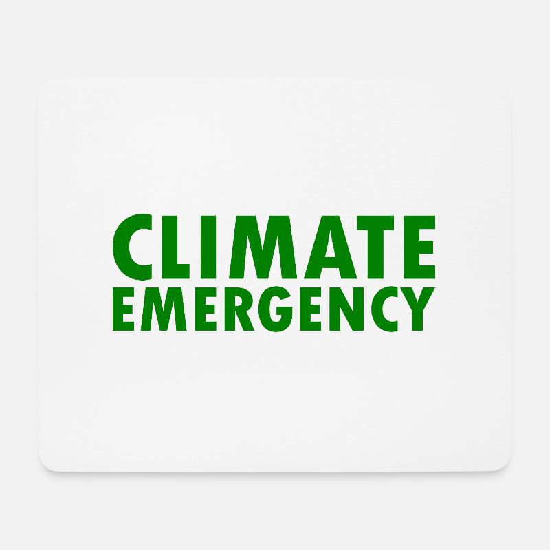 Climate emergency - Mousepad (Querformat) - Weiß