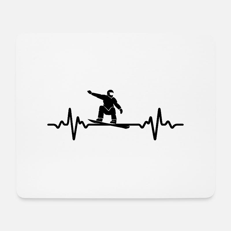Snowboard Snowboarder - Mousepad (Querformat) - Weiß
