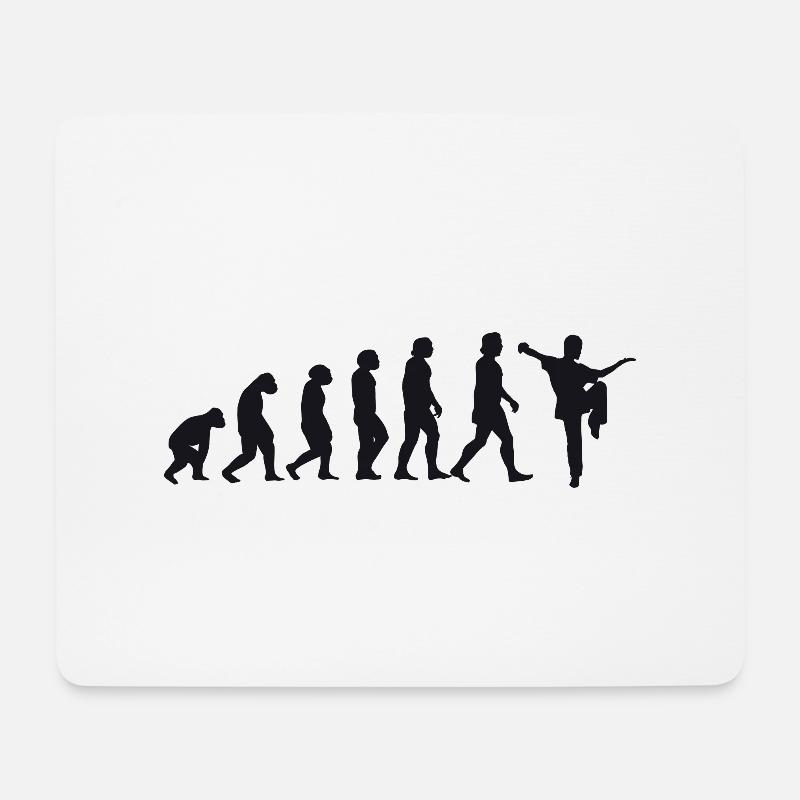 Evolution of Kung Fu - Mousepad (Querformat) - Weiß