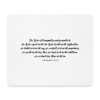 Bibelverse 1 Korinther 13 4 5 - Mousepad (Querformat) - Weiß - Vorne