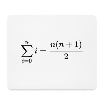 Summenformel von Johann Carl Friedrich Gauß - Mousepad (Querformat) - Weiß - Vorne