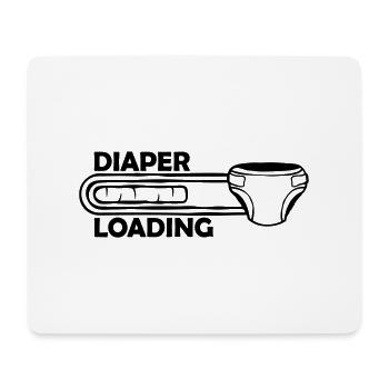 Windel Diaper Loading - Mousepad (Querformat) - Weiß - Vorne