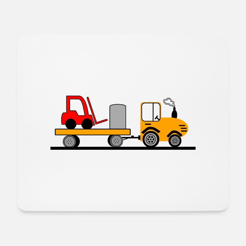 Traktor - Mousepad (Querformat) - Weiß