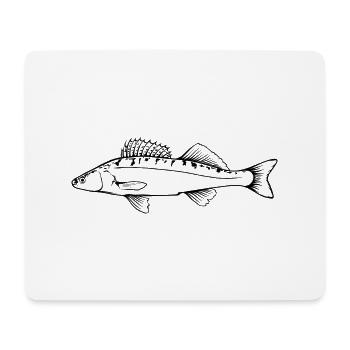 Zander Outline von Scuba.Style - Mousepad (Querformat) - Weiß - Vorne