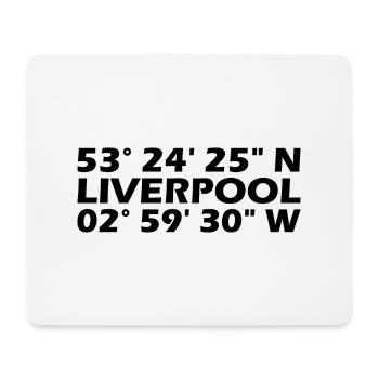 Coordonnées de Liverpool - Tapis de souris (format paysage) - blanc - Devant